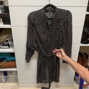 Joie shirt dolman sleeve dress with hidden front button down and self belt  NEW